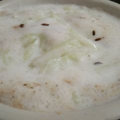 A picture of Cucumber raita.