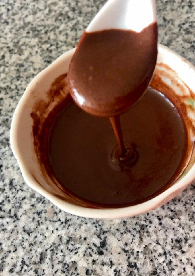 Una foto de Salsa de chocolate fácil y saludable