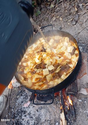 Una foto de Ravioles con ossobuco al disco