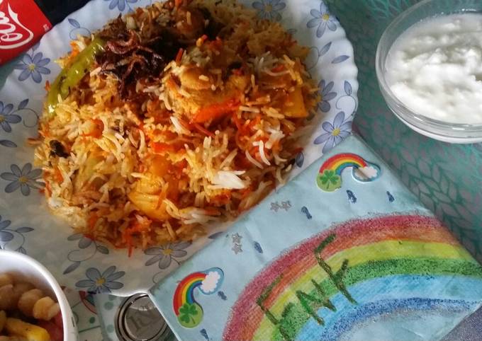 Chicken achari biryani