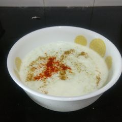 A picture of Cool Cucumber and curds raita.