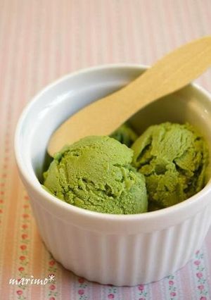 A picture of Smooth Egg-Free Matcha Ice Cream.
