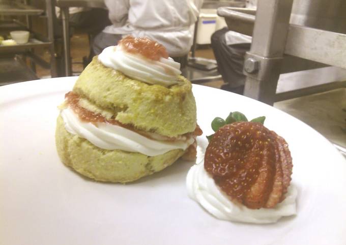 Strawberry Shortcake with Cornmeal Biscuits