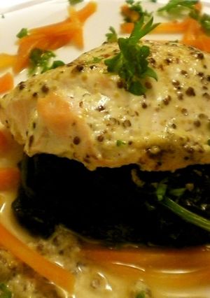 A picture of Baked Salmon with Yogurt.