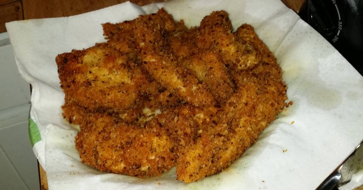 Panko breaded parmesan chicken strips Recipe by twh311 Cookpad