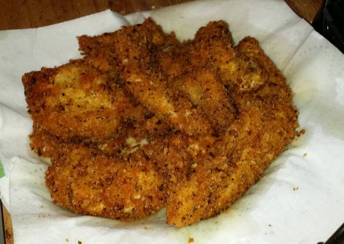 Panko breaded parmesan chicken strips