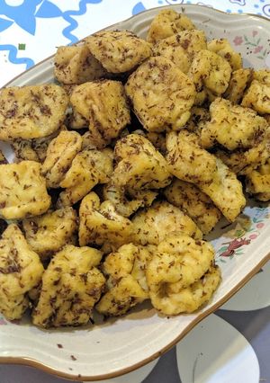 Hình của món Đậu hũ lăn sả.
