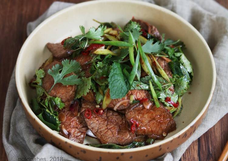 Thai Beef Salad, Nam Tok