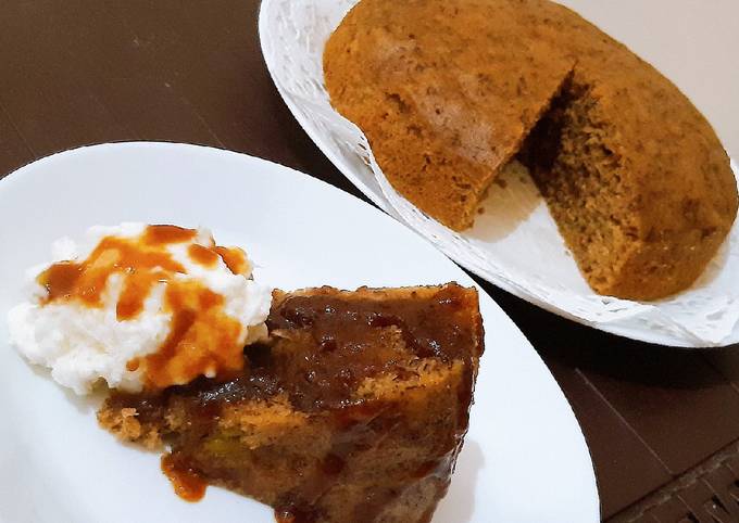 Resep Banana Bread Kukus With Whipp Cream Butterscotch Sauce Oleh Chan S Kitchen Cookpad