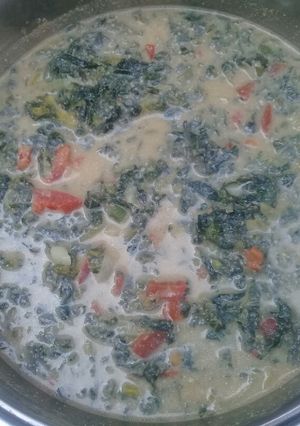 A picture of Cream pumpkin leaves.