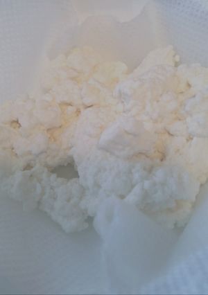 A picture of Homemade Ricotta Cheese.
