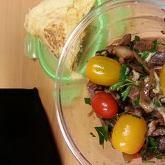 A picture of Eggplant mushroom caponata.