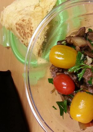 A picture of Eggplant mushroom caponata.