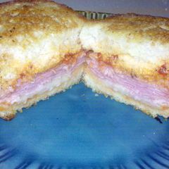 A picture of Italian style texas toast sandwich.
