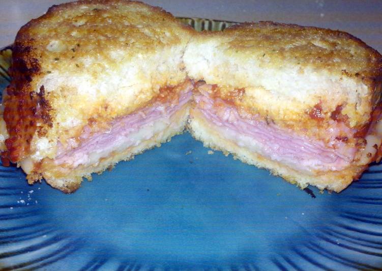 Delicious Italian style texas toast sandwich