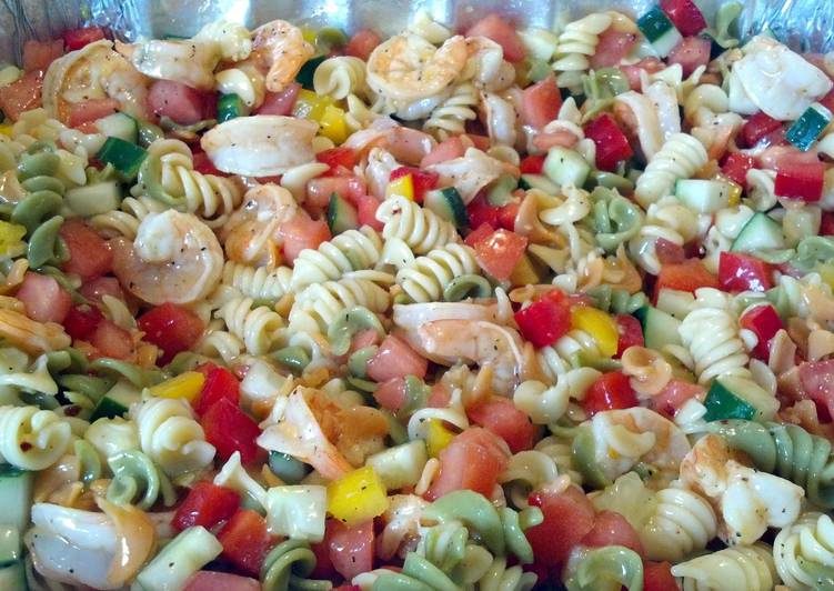 Easiest Way to Prepare Super Quick Homemade Lemon Shrimp Pasta Salad