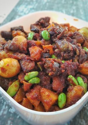 Foto resep Sambal Goreng Kentang Ati Telur Puyuh & Pete
