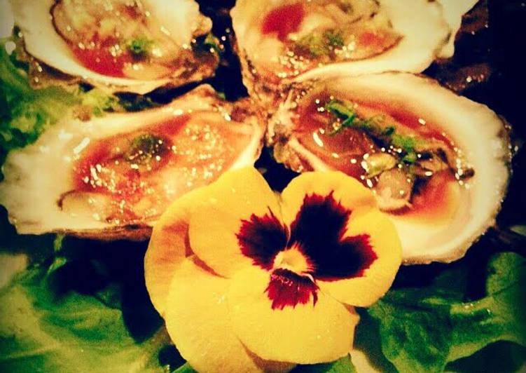 Raw Oysters With Ponzu Sauce