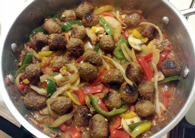 Meatballs and Peppers