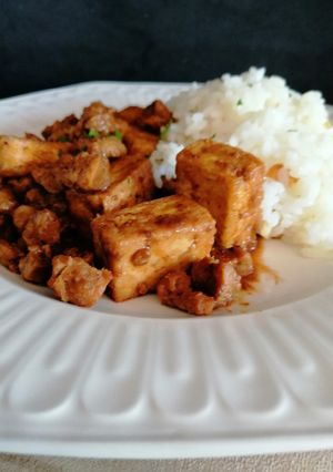 Una foto de Tofu en salsa de miso