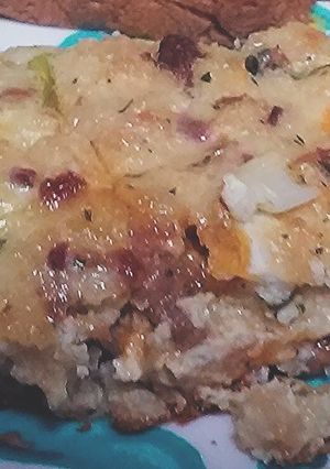 A picture of Breakfast casserole (with stuffing).