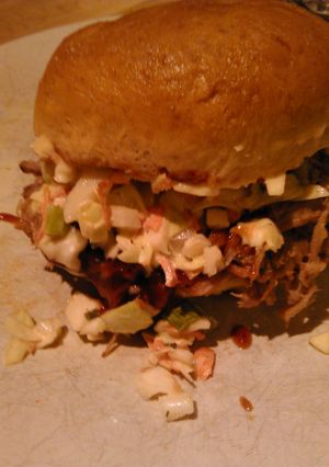 A picture of On 'cue Pulled Pork.