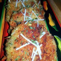 A picture of Cheesy Bacon Veggie Pattys.
