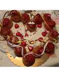 Choux à la crème décorés pour la Saint Valentin