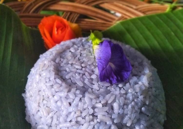 Resep Nasi Gurih Bunga Telang, Bisa Manjain Lidah