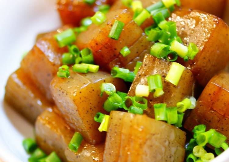 Konnyaku Stir-Fried with Lemon Butter and Soy Sauce