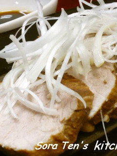 A picture of Just Simmer for 10 Minutes! Black Tea Simmered Pork with Yuzu Sauce.