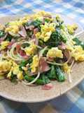 Spring Pasta (Aglio, Olio e Peperoncino) with Nanohana Greens