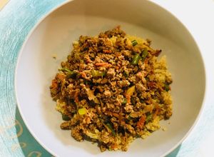Una foto de Quinoa con Carne de Pavo molida