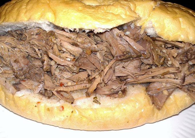 Step-by-Step Guide to Make Jamie Oliver boys&#39; Italian beef sandwiches (slow cooker)