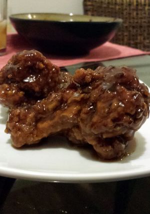 A picture of Sweet and spicy chicken wings.