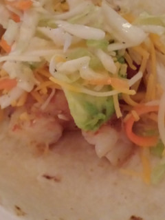 A picture of Tangy Shrimp and Slaw Tacos.