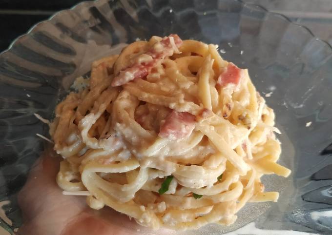 Fettucini carbonara