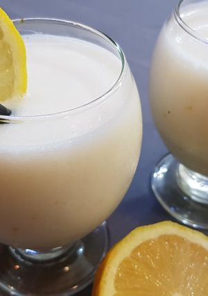 Una foto de Sorbete de limón al cava