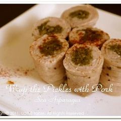 A picture of Pork-Wrapped Pickles.