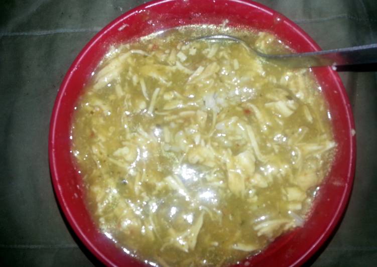 Recipe of Homemade semi homemade green chilli chicken and rice
