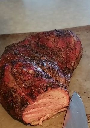 A picture of Whiskey Smoked Tri-Tip Sandwhich.