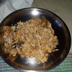A picture of Hyderabadi dum biryani (Chichen).