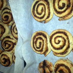 A picture of Cinnamon Rolls (no yeast).