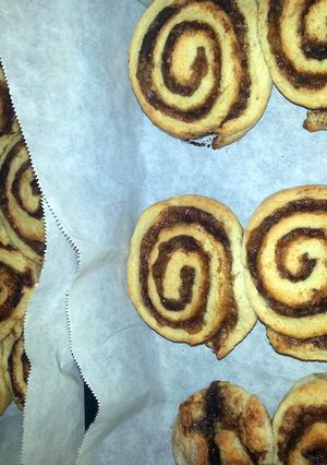 A picture of Cinnamon Rolls (no yeast).