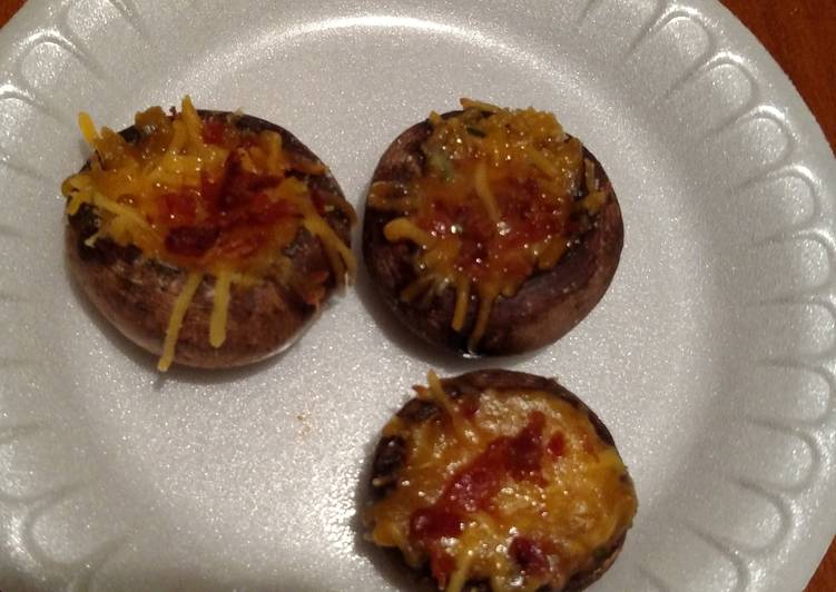 Steps to Make Ultimate Cheese, Bacon, Ranch Stuffed Mushrooms