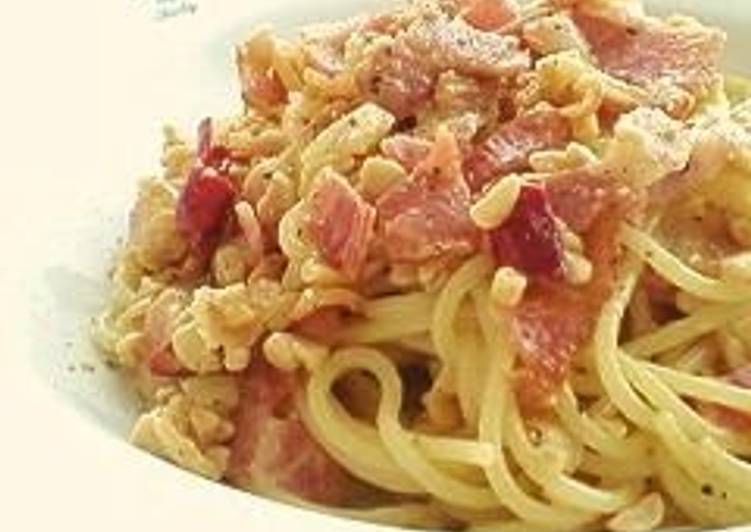 Delicious Pasta Carbo-natto?! (Natto in Carbonara Sauce)