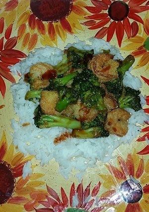 A picture of General tsao's shrimp.