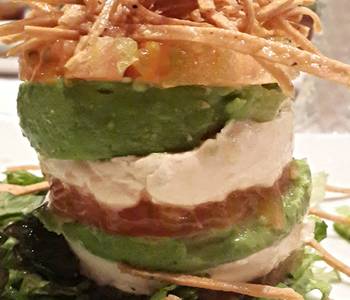 Easy Fast Cooking Vertical tomato avocado goat cheese salad Very Delicious