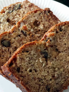 A picture of super easy, super moist banana bread.