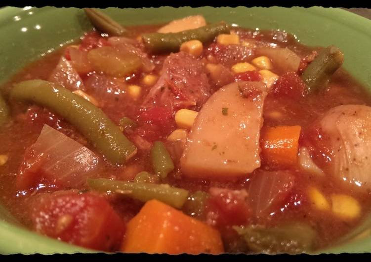 Steps to Prepare Homemade Vegetable Beef Stew (Crockpot)